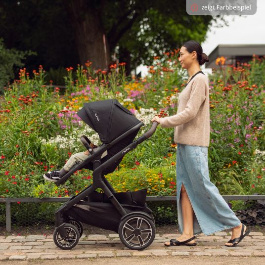 Nuna Buggy & pushchair DEMI next up to 22 kg with magnetic harness fastener, convertible all-weather seat, height-adjustable push bar, integrated privacy screen incl. adapter & rain cover - Biscotti