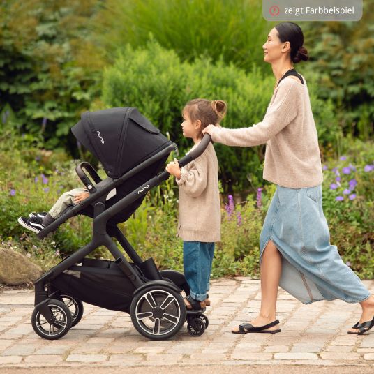 Nuna Buggy & pushchair DEMI next up to 22 kg with magnetic harness fastener, convertible all-weather seat, height-adjustable push bar, integrated privacy screen incl. adapter & rain cover - Biscotti