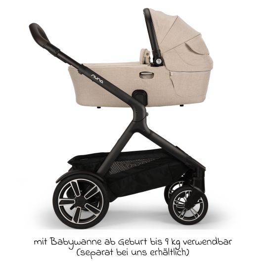 Nuna Buggy & Sportwagen DEMI next bis 22 kg mit magnetischem Gurtverschluss, umsetzbarem Allwettersitz, höhenverstellbarem Schieber, integrierter Sichtschutz inkl. Adapter & Regenschutz - Biscotti