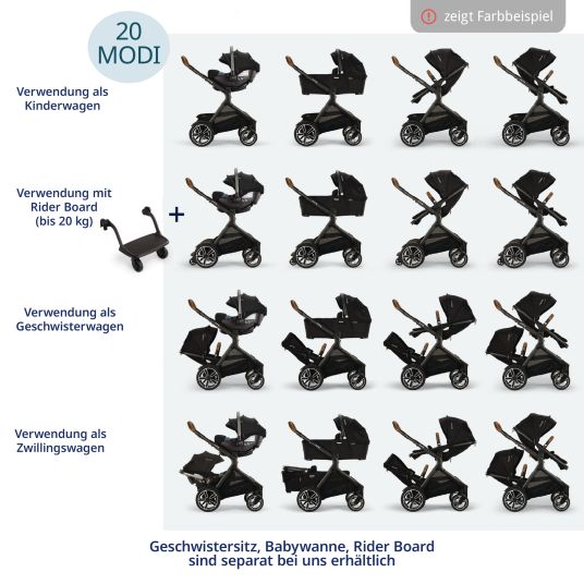 Nuna Buggy & Sportwagen DEMI next bis 22 kg mit magnetischem Gurtverschluss, umsetzbarem Allwettersitz, höhenverstellbarem Schieber, integrierter Sichtschutz inkl. Adapter & Regenschutz - Biscotti