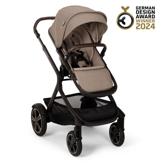 Nuna Buggy & Sportwagen DEMI next bis 22 kg mit magnetischem Gurtverschluss, umsetzbarem Allwettersitz, höhenverstellbarem Schieber, integrierter Sichtschutz inkl. Adapter & Regenschutz - Cedar