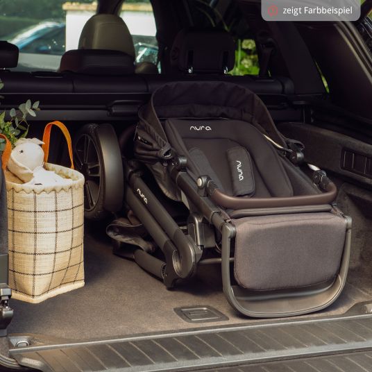 Nuna Buggy & Sportwagen DEMI next bis 22 kg mit magnetischem Gurtverschluss, umsetzbarem Allwettersitz, höhenverstellbarem Schieber, integrierter Sichtschutz inkl. Adapter & Regenschutz - Cedar