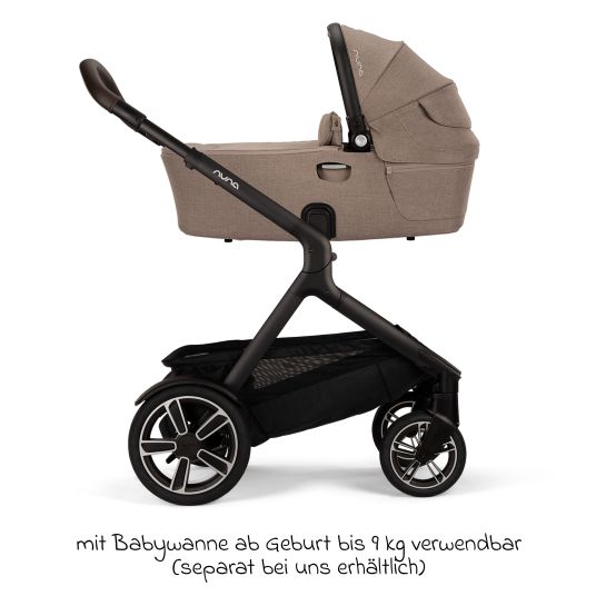 Nuna Buggy & pushchair DEMI next up to 22 kg with magnetic harness fastener, convertible all-weather seat, height-adjustable push bar, integrated privacy screen incl. adapter & rain cover - Cedar