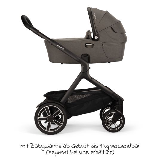 Nuna Buggy & Sportwagen DEMI next bis 22 kg mit magnetischem Gurtverschluss, umsetzbarem Allwettersitz, höhenverstellbarem Schieber, integrierter Sichtschutz inkl. Adapter & Regenschutz - Granite