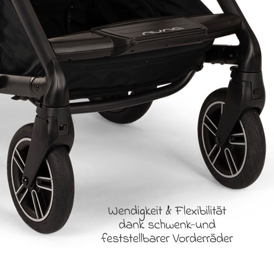 Nuna Buggy & Sportwagen MIXX next bis 22 kg mit magnetischem Gurtverschluss, umsetzbarem Allwettersitz, höhenverstellbarem Schieber, integrierter Sichtschutz inkl. Adapter, Kniedecke & Regenschutz - Biscotti