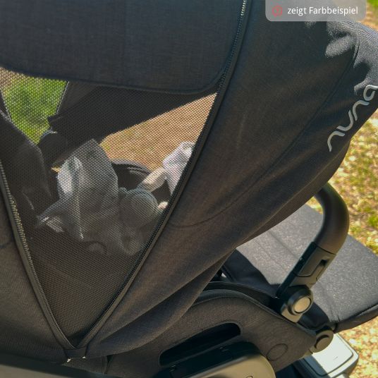 Nuna Buggy & Sportwagen MIXX next bis 22 kg mit magnetischem Gurtverschluss, umsetzbarem Allwettersitz, höhenverstellbarem Schieber, integrierter Sichtschutz inkl. Adapter, Kniedecke & Regenschutz - Biscotti