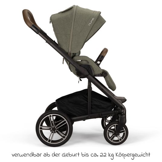 Nuna Buggy & pushchair MIXX next up to 22 kg with magnetic harness fastener, convertible all-weather seat, height-adjustable push bar, integrated privacy screen incl. adapter, knee cover & rain cover - Pine