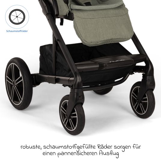 Nuna Buggy & pushchair MIXX next up to 22 kg with magnetic harness fastener, convertible all-weather seat, height-adjustable push bar, integrated privacy screen incl. adapter, knee cover & rain cover - Pine