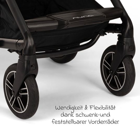 Nuna Buggy & pushchair MIXX next up to 22 kg with magnetic harness fastener, convertible all-weather seat, height-adjustable push bar, integrated privacy screen incl. adapter, knee cover & rain cover - Pine