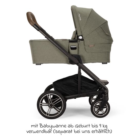 Nuna Buggy & pushchair MIXX next up to 22 kg with magnetic harness fastener, convertible all-weather seat, height-adjustable push bar, integrated privacy screen incl. adapter, knee cover & rain cover - Pine