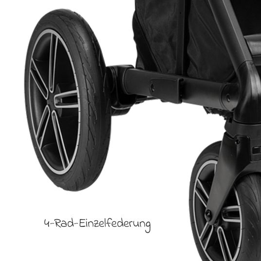 Nuna Passeggino e carrozzina MIXX next con funzione reclinabile, sedile convertibile per tutte le stagioni, passeggino telescopico con coprigambe, adattatore e parapioggia - Granito