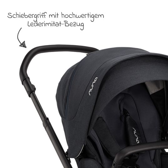 Nuna Buggy & pushchair MIXX next with reclining function, convertible all-weather seat, telescopic push bar incl. leg cover, adapter & rain cover - Ocean