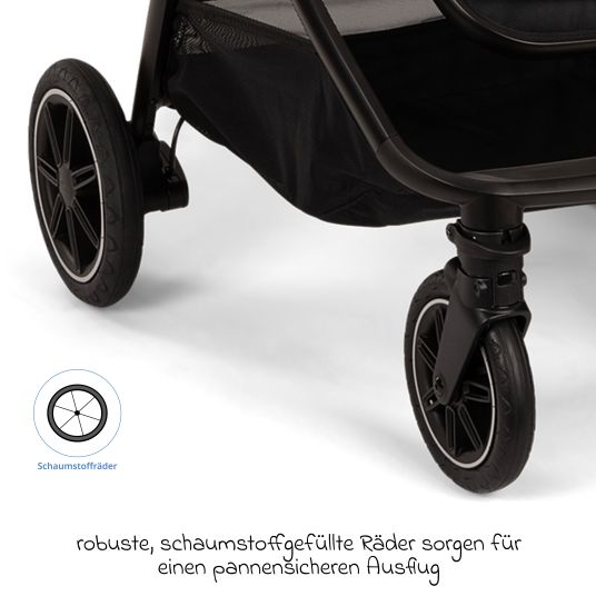 Nuna Buggy & pushchair TRIV next up to 22 kg with magnetic belt buckle, convertible all-weather seat, height-adjustable push bar - only 8.9 kg incl. adapter & rain cover - Biscotti