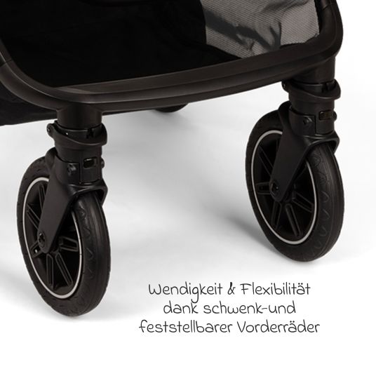 Nuna Buggy & pushchair TRIV next up to 22 kg with magnetic belt buckle, convertible all-weather seat, height-adjustable push bar - only 8.9 kg incl. adapter & rain cover - Biscotti