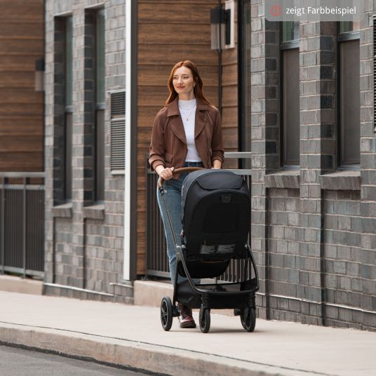 Nuna Buggy & pushchair TRIV next up to 22 kg with magnetic belt buckle, convertible all-weather seat, height-adjustable push bar - only 8.9 kg incl. adapter & rain cover - Biscotti