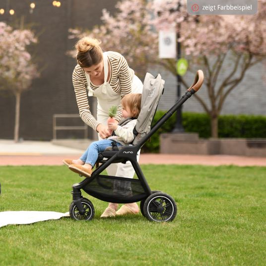 Nuna Buggy & pushchair TRIV next up to 22 kg with magnetic belt buckle, convertible all-weather seat, height-adjustable push bar - only 8.9 kg incl. adapter & rain cover - Biscotti