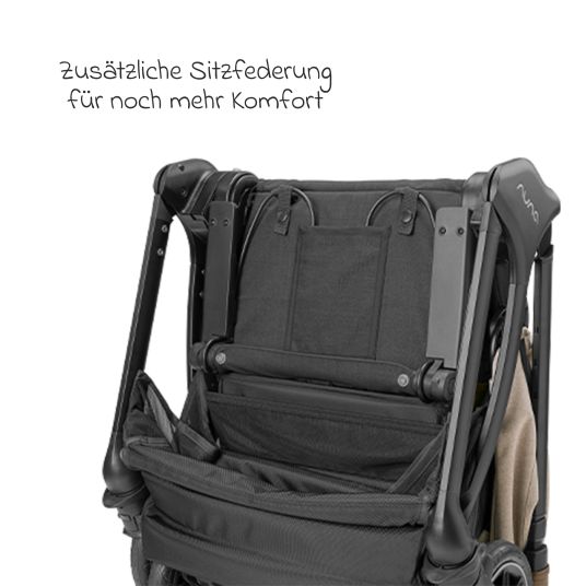 Nuna Buggy & Sportwagen TRIV next bis 22 kg mit magnetischem Gurtverschluss, umsetzbarem Allwettersitz, höhenverstellbarem Schieber - nur 8,9 kg schwer inkl. Adapter & Regenschutz - Cedar