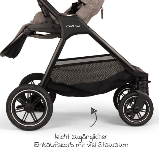 Nuna Buggy & Sportwagen TRIV next bis 22 kg mit magnetischem Gurtverschluss, umsetzbarem Allwettersitz, höhenverstellbarem Schieber - nur 8,9 kg schwer inkl. Adapter & Regenschutz - Cedar