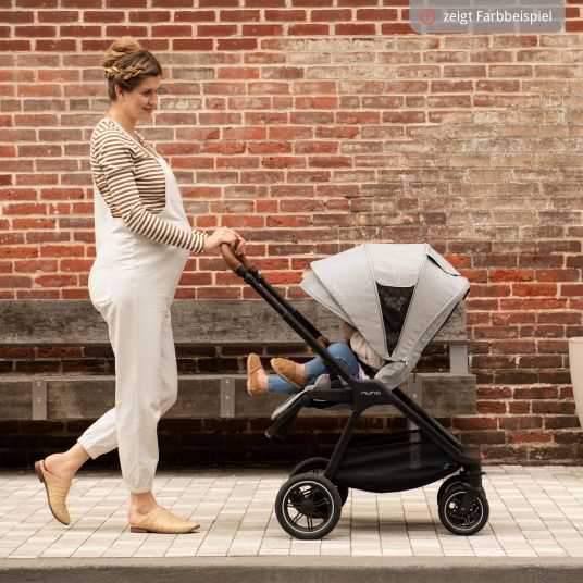 Nuna Buggy & Sportwagen TRIV next bis 22 kg mit magnetischem Gurtverschluss, umsetzbarem Allwettersitz, höhenverstellbarem Schieber - nur 8,9 kg schwer inkl. Adapter & Regenschutz - Cedar