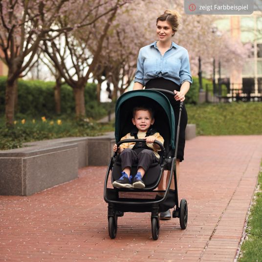 Nuna Buggy & Sportwagen TRIV next bis 22 kg mit magnetischem Gurtverschluss, umsetzbarem Allwettersitz, höhenverstellbarem Schieber - nur 8,9 kg schwer inkl. Adapter & Regenschutz - Cedar