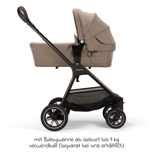 Nuna Buggy & pushchair TRIV next up to 22 kg with magnetic belt buckle, convertible all-weather seat, height-adjustable push bar - only 8.9 kg incl. adapter & rain cover - Cedar