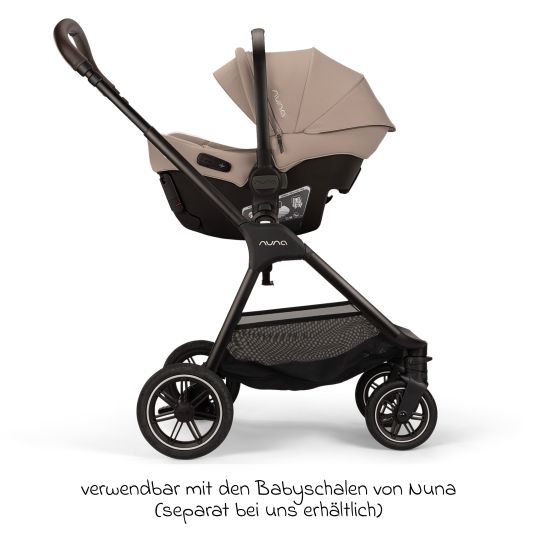 Nuna Buggy & pushchair TRIV next up to 22 kg with magnetic belt buckle, convertible all-weather seat, height-adjustable push bar - only 8.9 kg incl. adapter & rain cover - Cedar