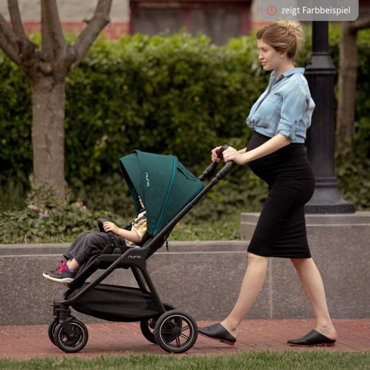 Nuna Buggy & Sportwagen TRIV next bis 22 kg mit magnetischem Gurtverschluss, umsetzbarem Allwettersitz, höhenverstellbarem Schieber - nur 8,9 kg schwer inkl. Adapter & Regenschutz - Granite