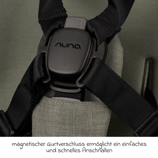 Nuna Passeggino e carrozzina TRIV next fino a 22 kg con chiusura magnetica, seggiolino convertibile per tutte le stagioni, maniglione regolabile in altezza - solo 8,9 kg incluso adattatore e parapioggia - Pino