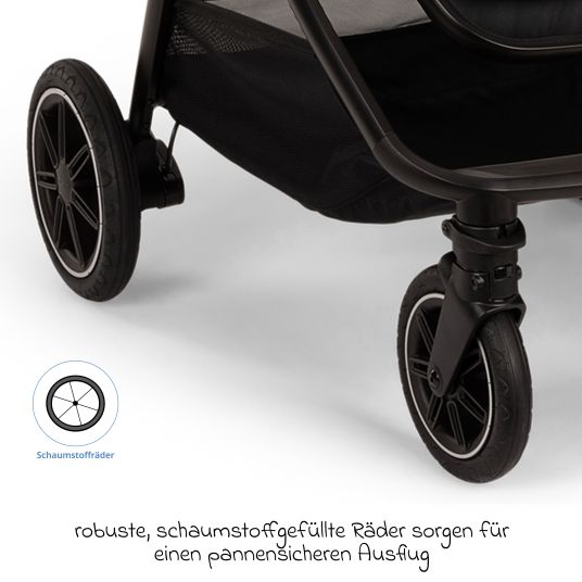 Nuna Buggy & Sportwagen TRIV next bis 22 kg mit magnetischem Gurtverschluss, umsetzbarem Allwettersitz, höhenverstellbarem Schieber - nur 8,9 kg schwer inkl. Adapter & Regenschutz - Pine