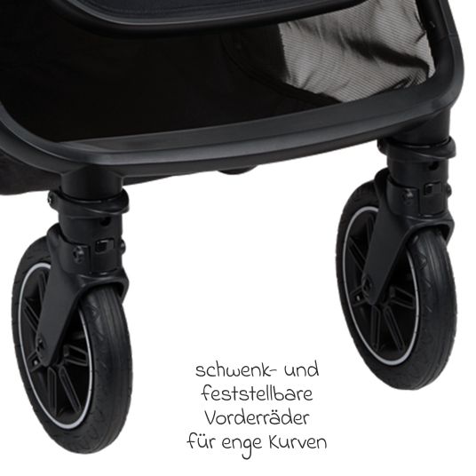 Nuna Buggy & pushchair TRIV next with reclining function, convertible all-weather seat, telescopic pushchair only 8.9 kg, incl. adapter & rain cover - Hazelwood