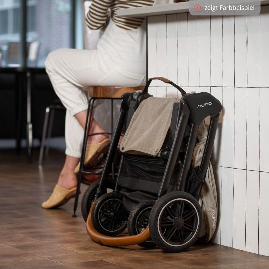 Nuna Buggy & pushchair TRIV next with reclining function, convertible all-weather seat, telescopic pushchair only 8.9 kg, incl. adapter & rain cover - Hazelwood