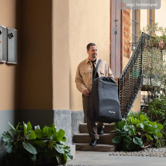 Nuna Passeggino e carrozzina TRVL Lx fino a 22 kg con cintura magnetica, meccanismo di ripiegamento automatico, incluso parapioggia e borsa per il trasporto - Cedro