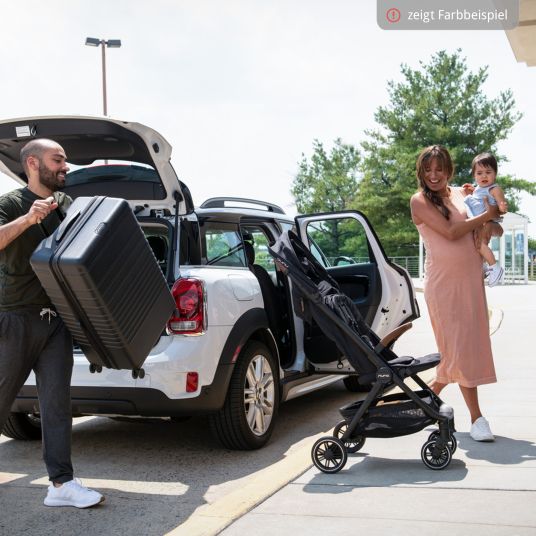 Nuna Passeggino e carrozzina TRVL Lx fino a 22 kg con cintura magnetica, meccanismo di ripiegamento automatico, incluso parapioggia e borsa per il trasporto - Pino