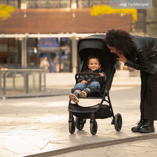 Nuna Passeggino e carrozzina TRVL Lx fino a 22 kg con cintura magnetica, meccanismo di ripiegamento automatico, incluso parapioggia e borsa per il trasporto - Thunder