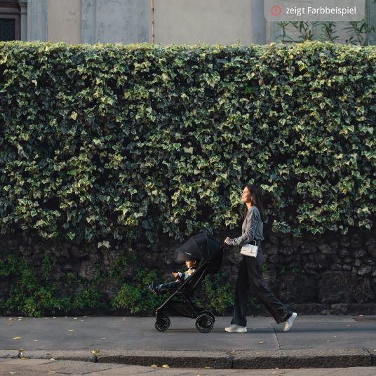 Nuna Passeggino e carrozzina TRVL Lx fino a 22 kg con cintura magnetica, meccanismo di ripiegamento automatico, incluso parapioggia e borsa per il trasporto - Thunder