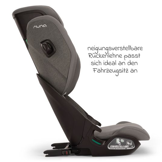 Nuna Seggiolino AACE Lx i-Size da 3,5 anni a 12 anni (100 cm - 150 cm) con portabicchieri - Thunder