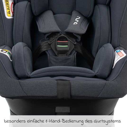 Nuna Reboarder child seat PRYM i-Size from birth - 4 years (40 cm - 105 cm) 360° rotatable, incl. Isofix base - Lake