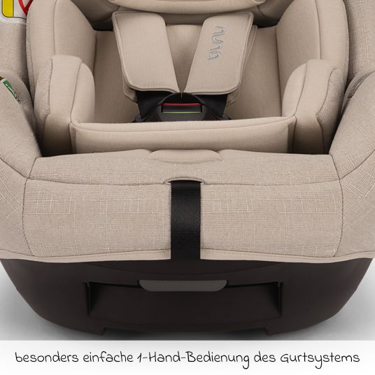 Nuna Reboarder child seat TODL next i-Size 360° rotatable from birth to 4 years (40 cm - 105 cm) incl. seat reducer - Biscotti