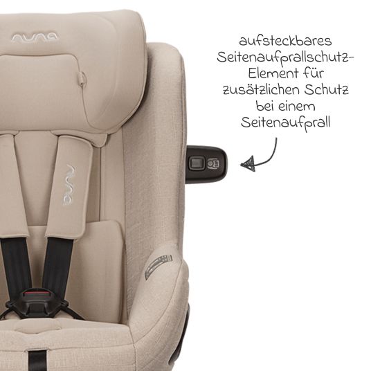 Nuna Reboarder child seat TODL next i-Size 360° rotatable from birth to 4 years (40 cm - 105 cm) incl. seat reducer - Biscotti