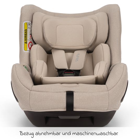 Nuna Reboarder child seat TODL next i-Size 360° rotatable from birth to 4 years (40 cm - 105 cm) incl. seat reducer - Biscotti