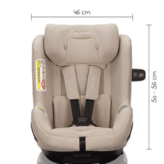 Nuna Seggiolino per bambini TODL next i-Size girevole a 360° dalla nascita fino a 4 anni (40 cm - 105 cm) incluso riduttore - Biscotti