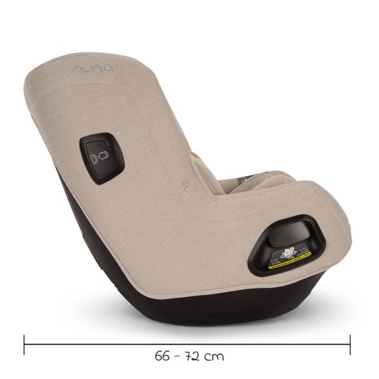 Nuna Reboarder child seat TODL next i-Size 360° rotatable from birth to 4 years (40 cm - 105 cm) incl. seat reducer - Biscotti