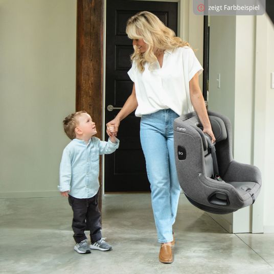 Nuna Seggiolino per bambini TODL next i-Size girevole a 360° dalla nascita fino a 4 anni (40 cm - 105 cm) incluso riduttore - Biscotti