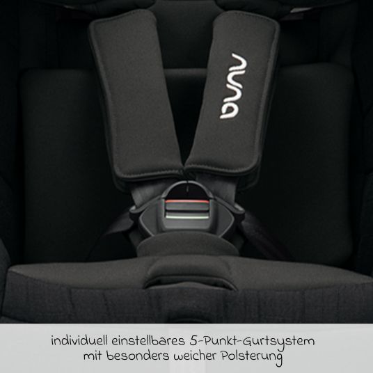 Nuna Reboarder child seat TODL next i-Size 360° rotatable from birth to 4 years (40 cm - 105 cm) incl. seat reducer - Caviar