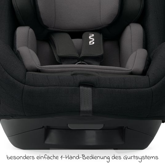 Nuna Reboarder child seat TODL next i-Size 360° rotatable from birth to 4 years (40 cm - 105 cm) incl. seat reducer - Caviar