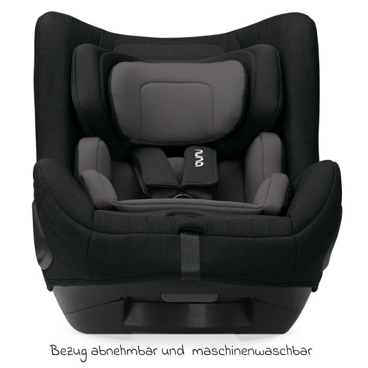 Nuna Reboarder-Kindersitz TODL next i-Size 360° drehbar ab Geburt bis 4 Jahre (40 cm - 105 cm) inkl. Sitzverkleinerer - Caviar