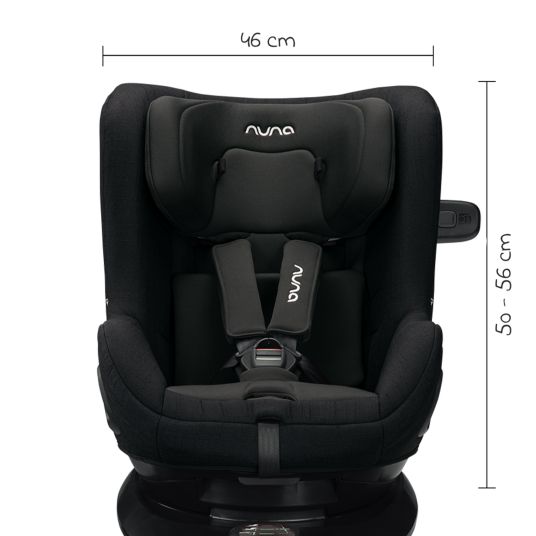 Nuna Reboarder child seat TODL next i-Size 360° rotatable from birth to 4 years (40 cm - 105 cm) incl. seat reducer - Caviar