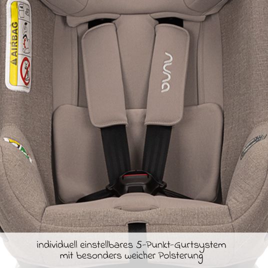 Nuna Reboarder child seat TODL next i-Size 360° rotatable from birth to 4 years (40 cm - 105 cm) incl. seat reducer - Cedar