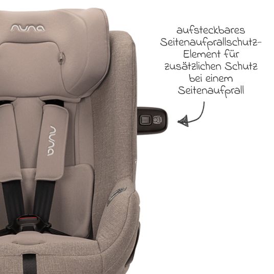 Nuna Reboarder child seat TODL next i-Size 360° rotatable from birth to 4 years (40 cm - 105 cm) incl. seat reducer - Cedar