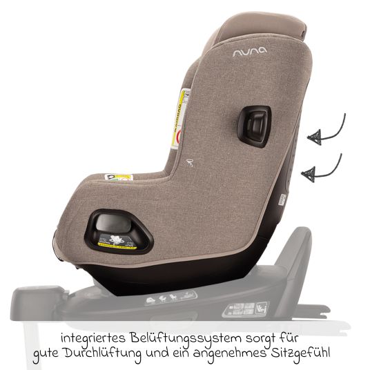 Nuna Reboarder child seat TODL next i-Size 360° rotatable from birth to 4 years (40 cm - 105 cm) incl. seat reducer - Cedar